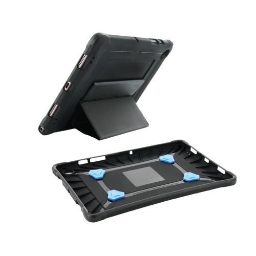Mobilis ProTech Reinforced Samsung Galaxy Tab A8 10.5 Inch SM-X200 SM-X205 Black Tablet Case with Kickstand and Handstrap