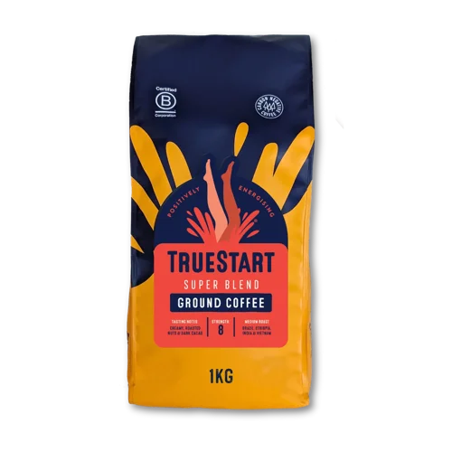 TrueStart Coffee Super Blend Ground Coffee (Pack 1kg) - HBSBGR1KG