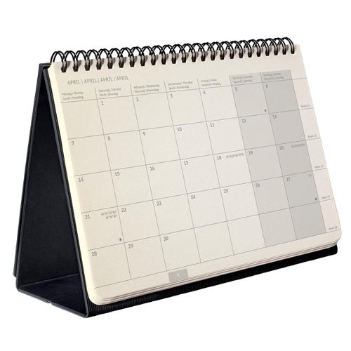 Conceptum Desktop Planner 2025 Hardcover Softwave Surface Month To View Freestanding 213x220x18mm Black