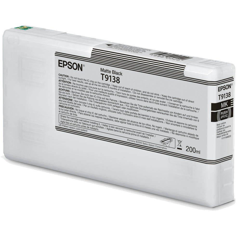 Epson T9138 Matte Black Ink Cartridge 200ml - C13T91380N