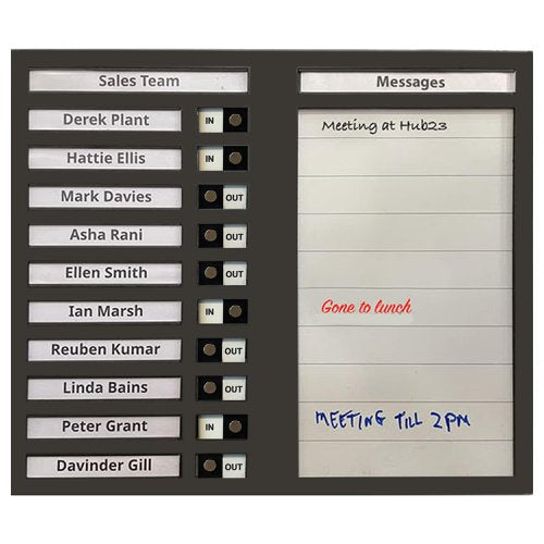 SafeTrack 10 Name Message Board - RCM10 DD
