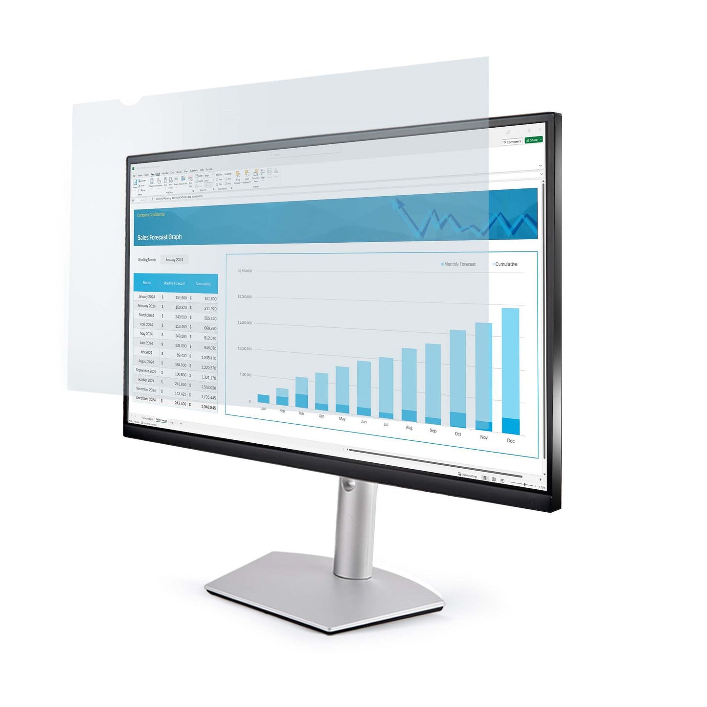 StarTech.com 24 Inch 16:9 Anti-Blue Light Privacy Filter
