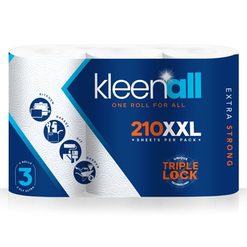 3 ply white extra strong kitchen towel - 4 x 3 Pack