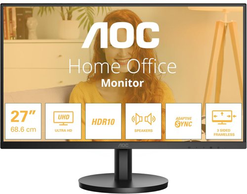 AOC B3 27 Inch 3840 x 2160 Pixels 4K Ultra HD IPS Panel Adaptive Sync HDMI DisplayPort Monitor