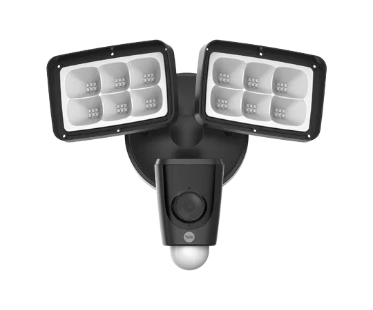 Yale Floodlight Camera - 2000 Lumen Floodlight; 1080 FHD Camera; IP 65 Rated; 110 dB Siren