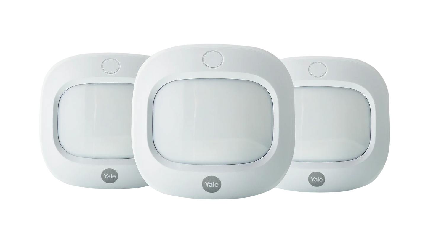 Yale Motion Detector 3 Pack - Wireless; 200m Range; Intruder and Sync Alarm Accessory