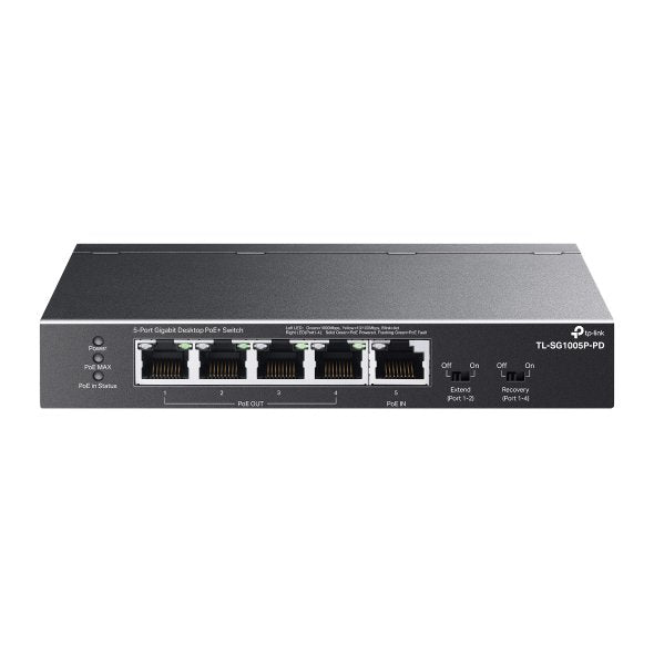 5 Port G 1 Port PoE++ In 4 Port PoE+ Out