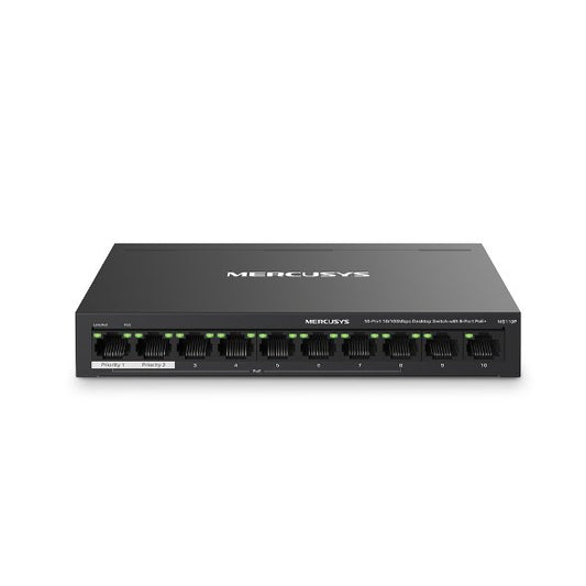 10 Port 10/100Mbps Switch 8 Port PoE+