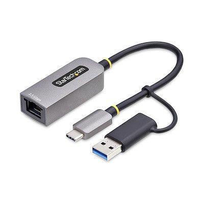StarTech.com 2.5GbE USB-C to Ethernet Adapter with USB-A Converter