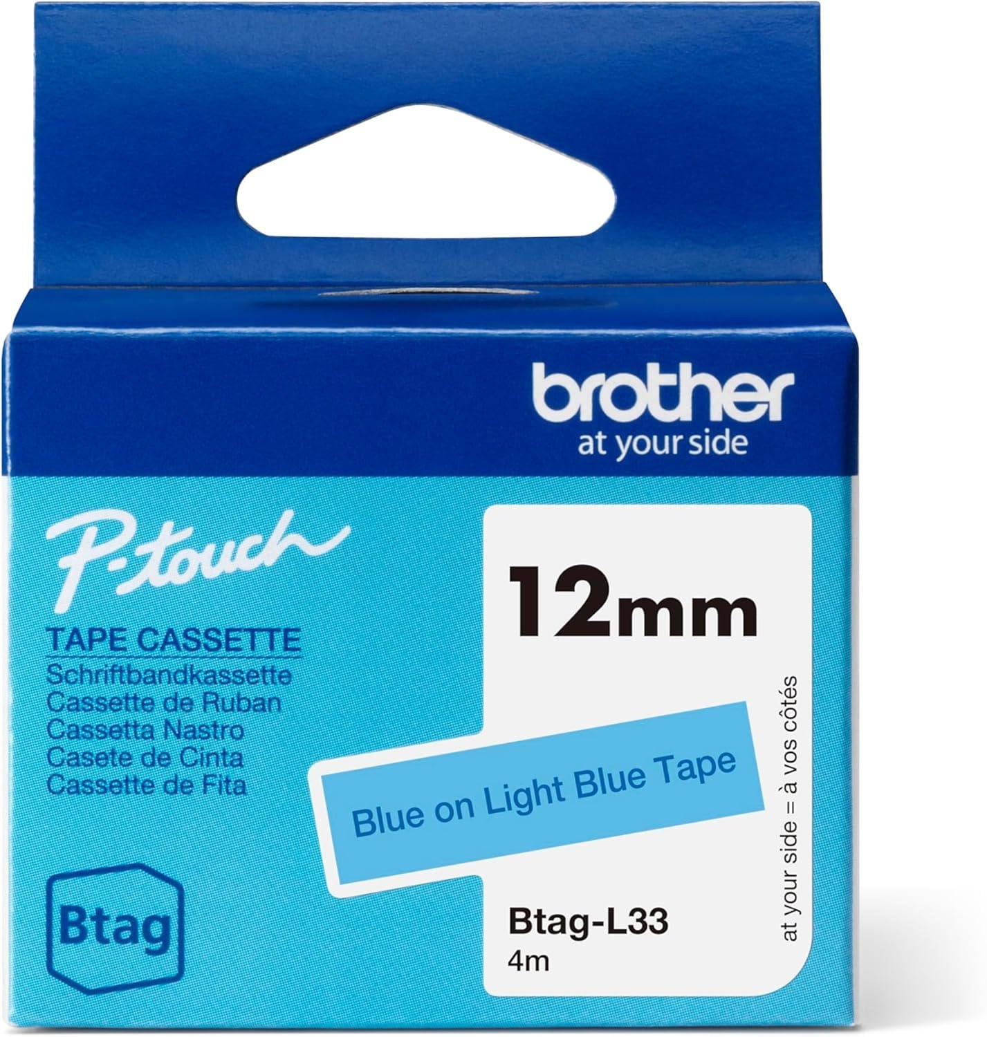 Brother BTAGL33 Blue on Ligh Blue T 12mm
