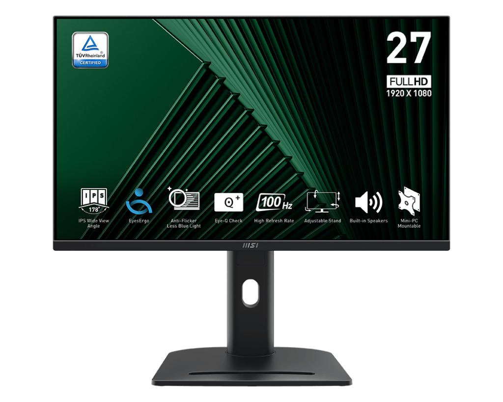 MSI Pro MP275PG 27 Inch 1920 x 1080 Pixels Full HD IPS Panel HDMI DisplayPort VGA Professional Business Monitor