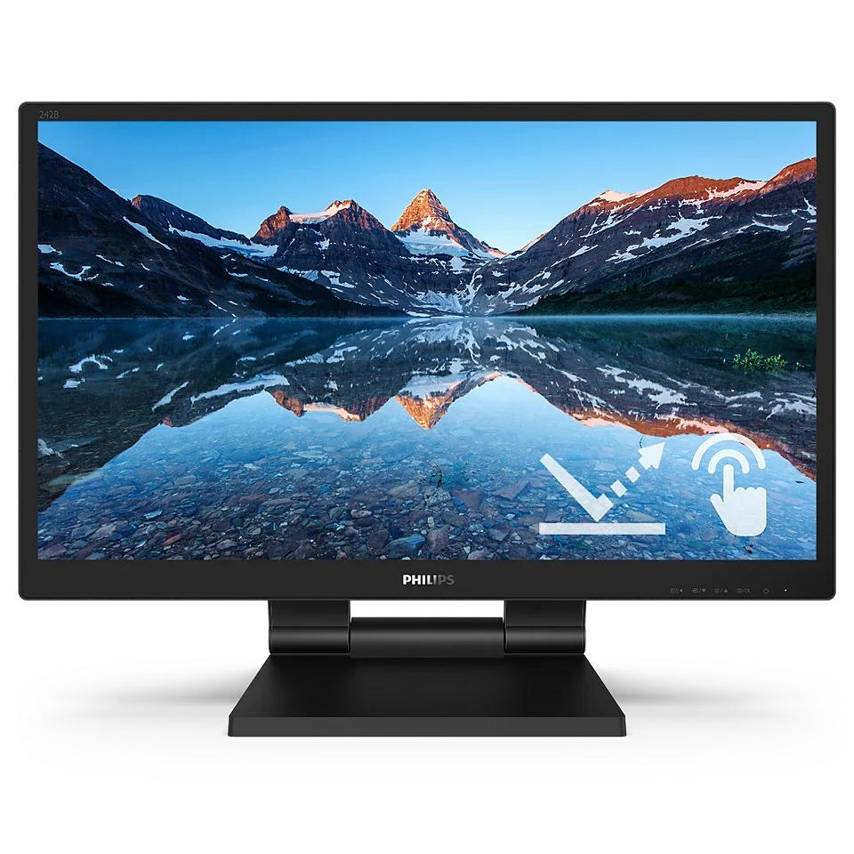 Philips 242B9TL 23.8 Inch Touchscreen 1920 x 1080 Pixels Full HD IPS Panel HDMI DisplayPort VGA Monitor