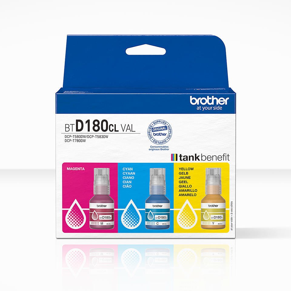 Brother BTD180CLVAL C/Y/M Pack