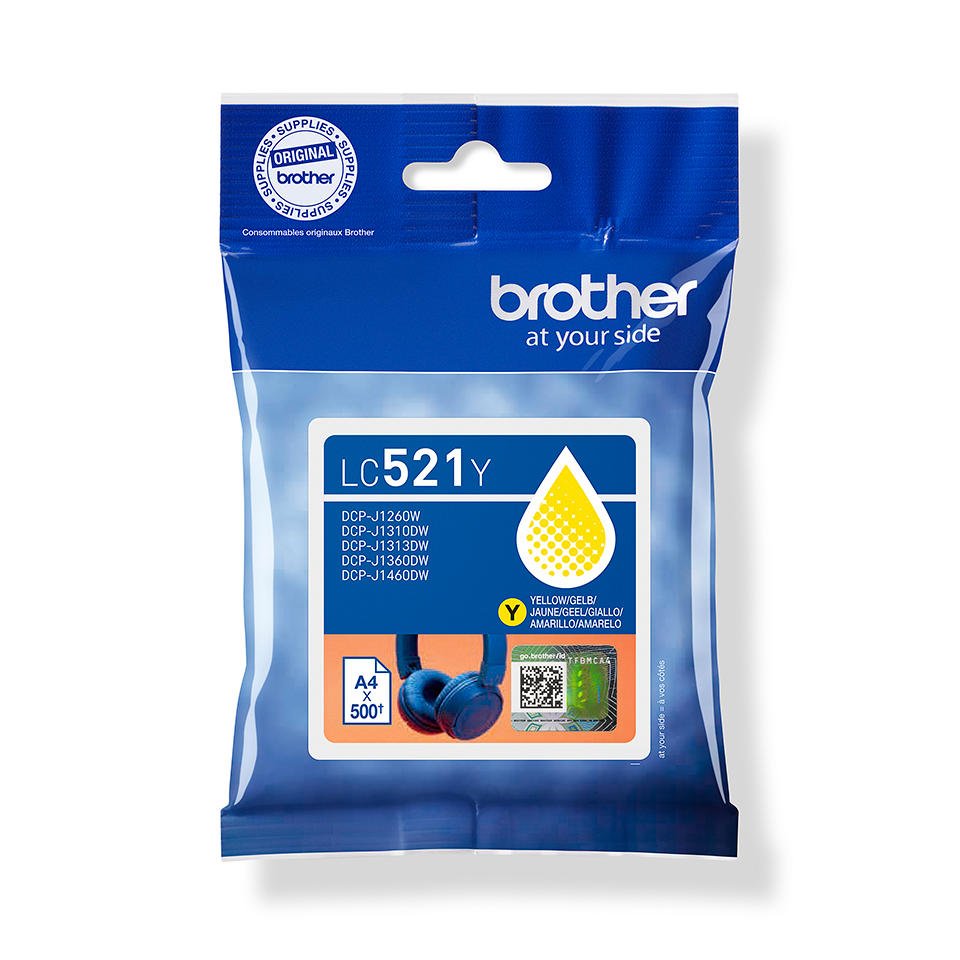 Brother LC521Y Yellow Ink Cart 500 pages