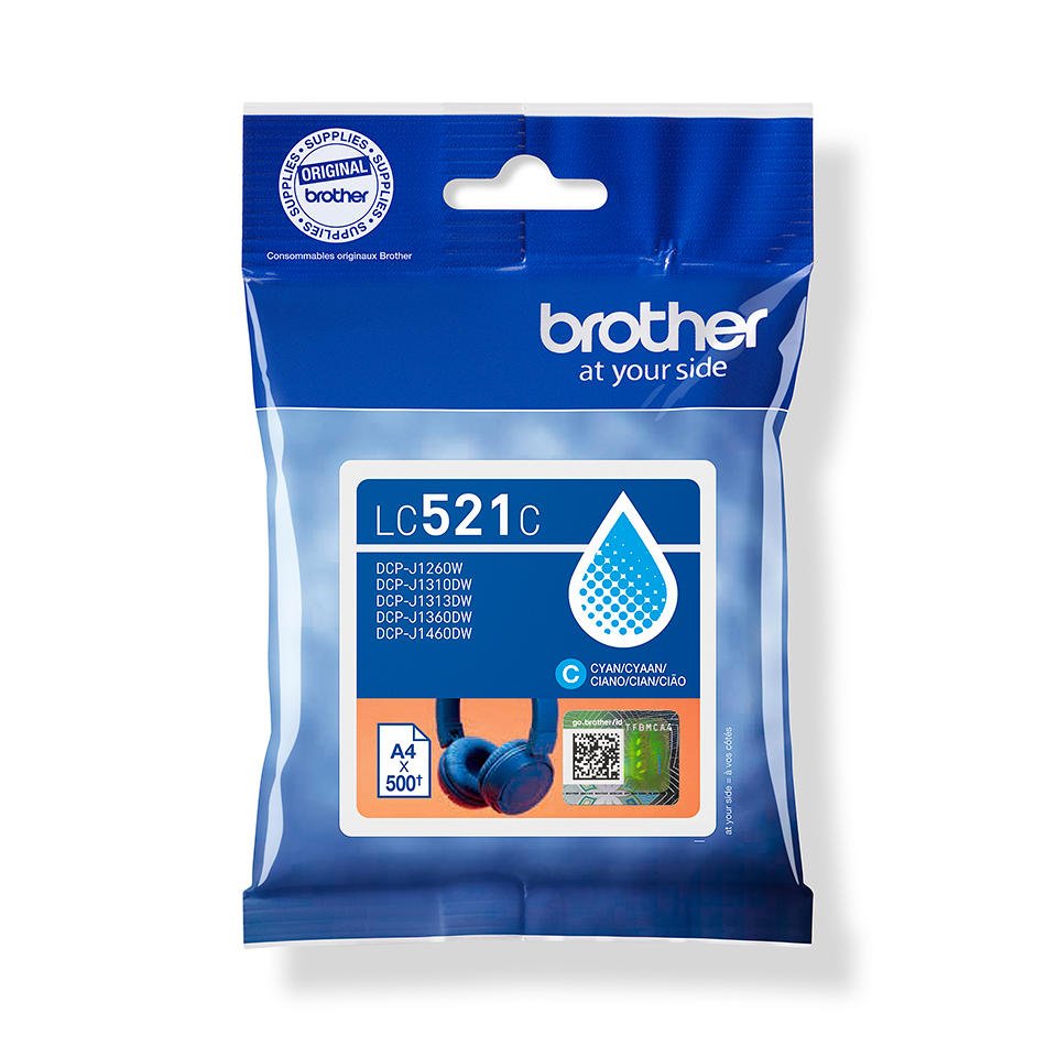 Brother LC521C Cyan Ink Cart 500 pages