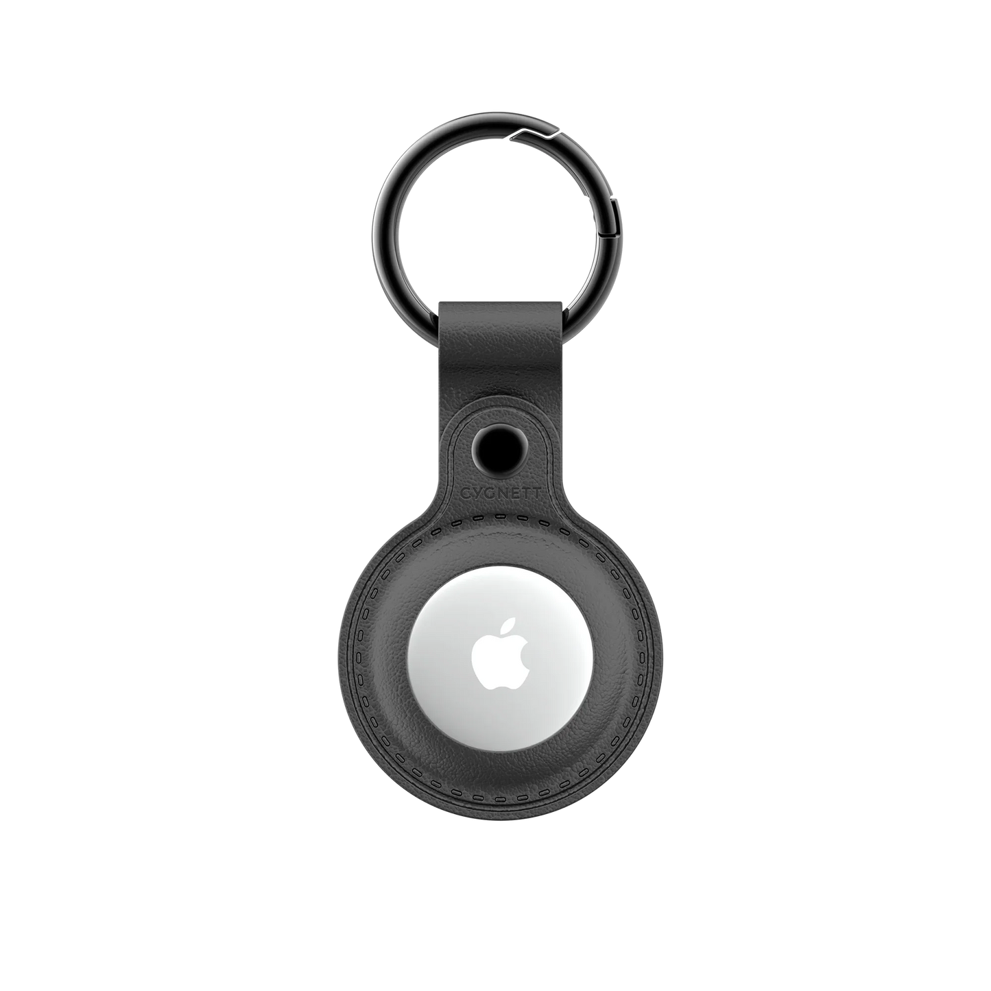 Cygnett StyleTrack Genuine Black Leather AirTag Case