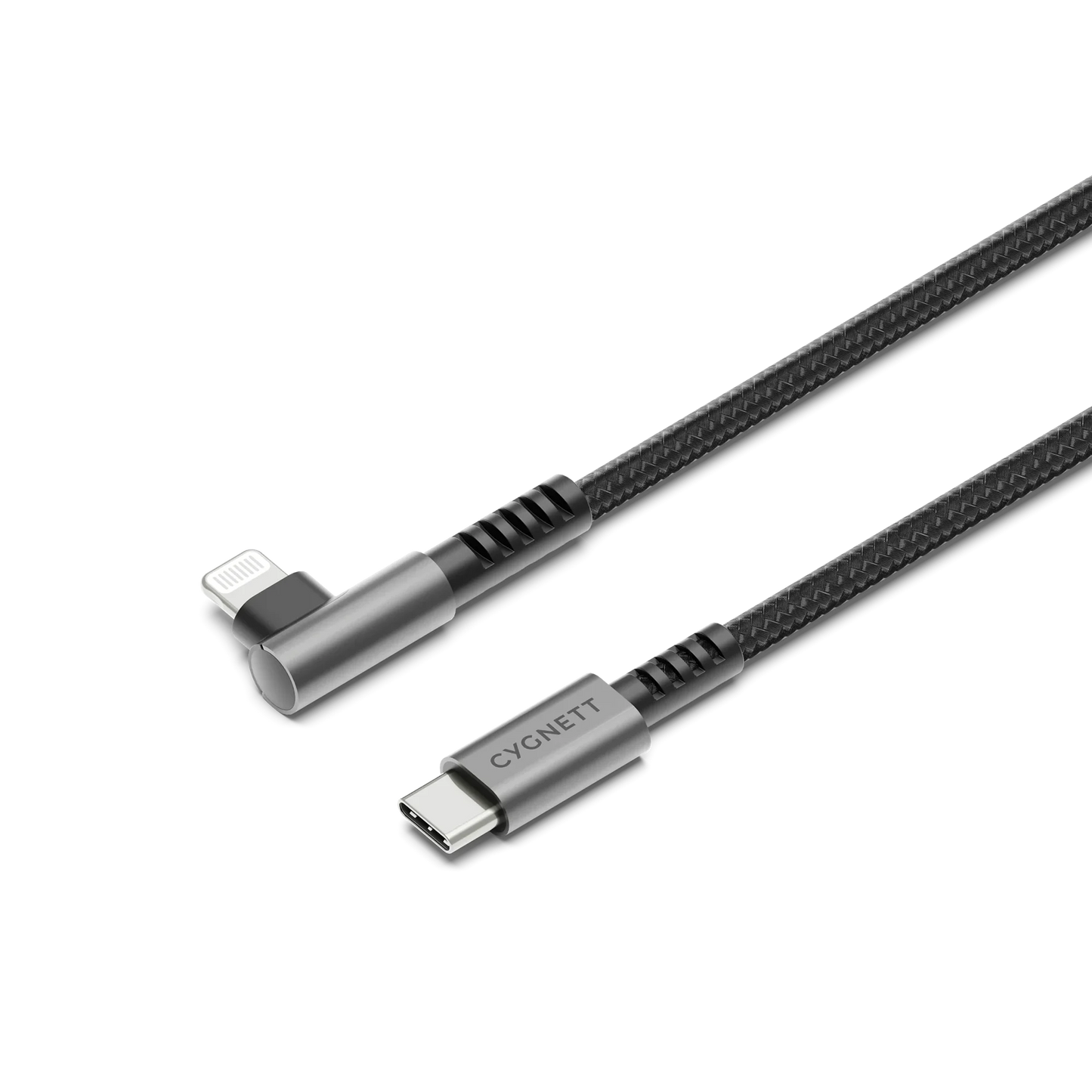 Cygnett 1m Unite Right Angle Lightning to USB-C Black Cable