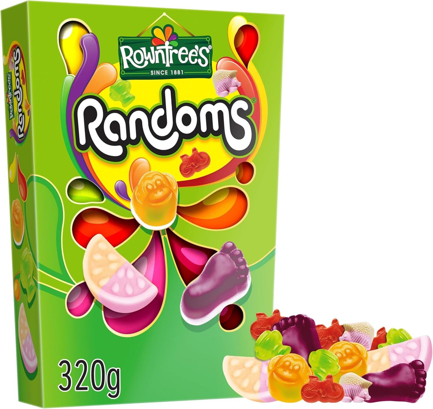 Rowntrees Randoms Sweets Carton 320g - 12612084