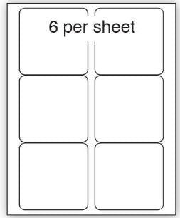 Purely Everyday A4 Matte Finish Labels 99.1x93.1mm 6 Per Sheet Box 100 Sheets (Pack 600 Labels) - A41-6PE