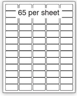 Purely Everyday A4 Matte Finish Labels 38.1x21.2mm 65 Per Sheet Box 100 Sheets (Pack 6500 Labels) - A41-65PE
