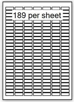 Purely Everyday A4 Matte Finish Labels 25.4x10mm 189 Per Sheet Box 100 Sheets (Pack 18900 Labels) - A41-189PE