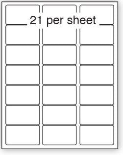 Purely Everyday A4 Matte Finish Labels 63.5x38.1mm 21 Per Sheet Box 100 Sheets (Pack 2100 Labels) - A41-21PE