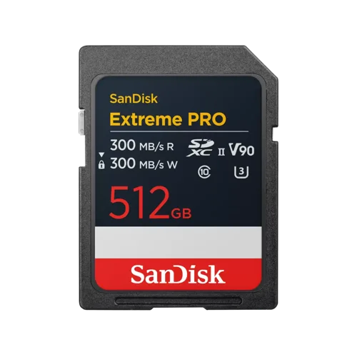 SanDisk Extreme Pro 512GB V90 UHS-II SD Memory Card