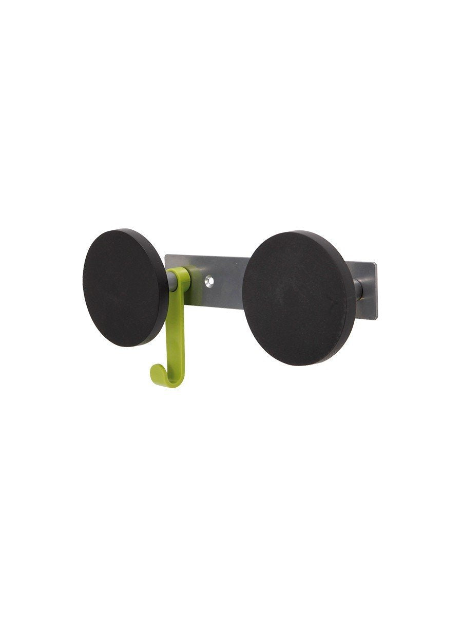 ALBA Wall Coat Hook 2 Pegs Black and Steel - PMS2