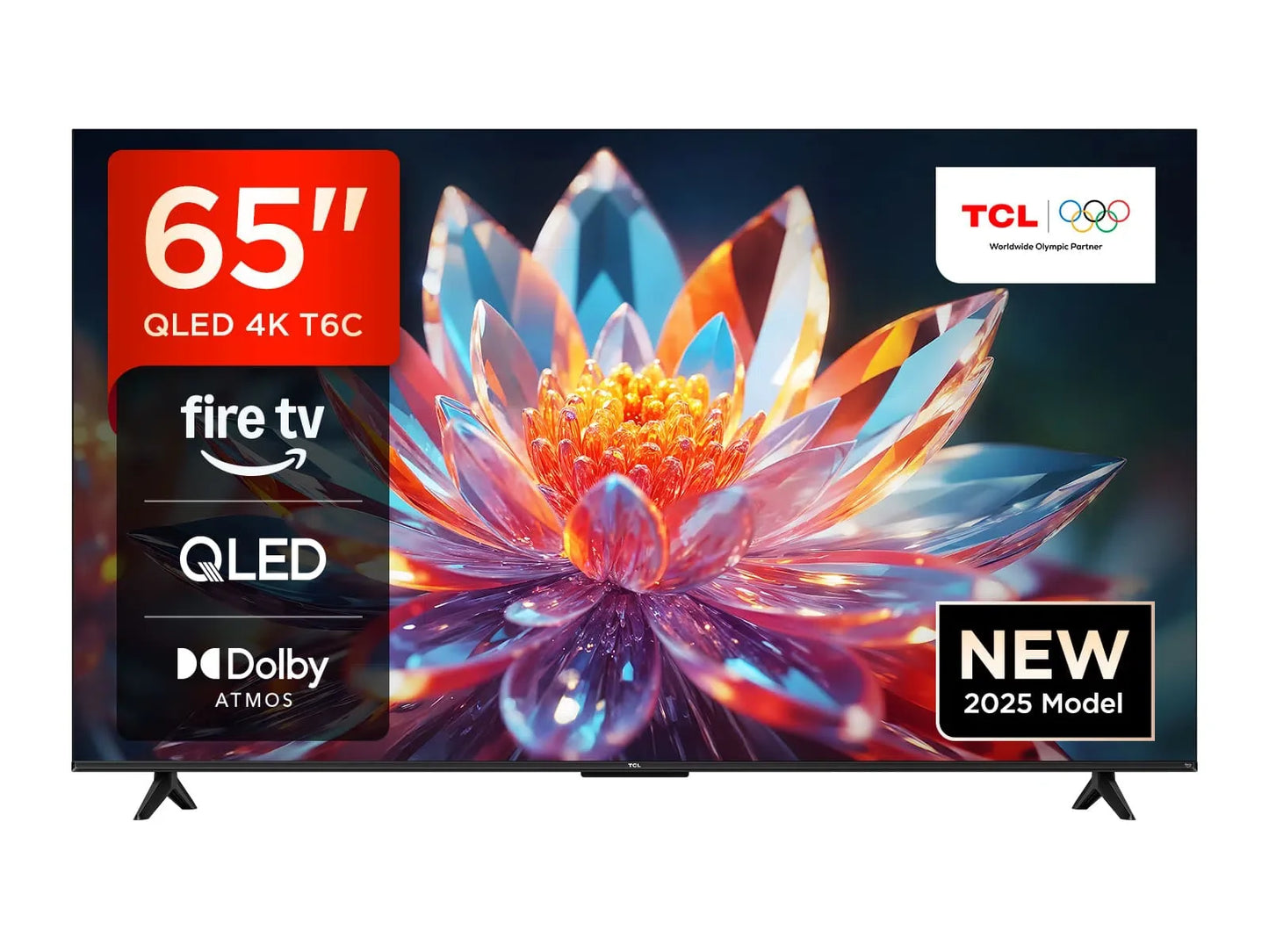 TCL T6C 65 Inch 3840 x 2160 Pixels 4K Ultra HD HDR HDMI USB QLED Fire Smart TV