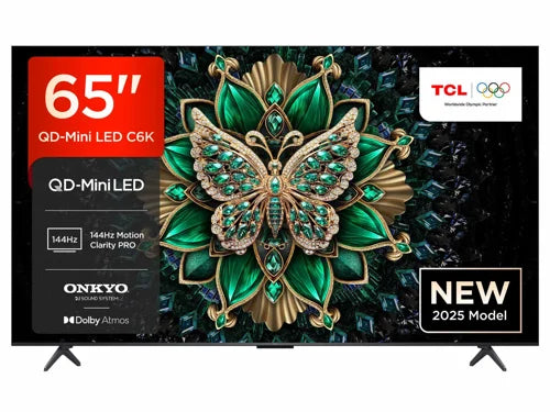 TCL C6K 65 Inch 3840 x 2160 Pixels 4K Ultra HD HDMI USB QD-MiniLED Smart TV