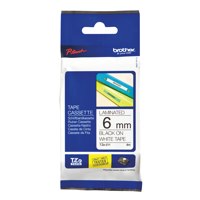 6MM BK ON WHITE LABELLING TAPE