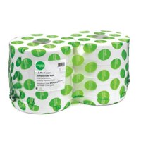 Maxima Green Jumbo Toilet Roll 2 Ply 410m White (Pack 6) 1102013
