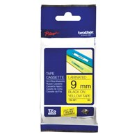 9MM BK ON YELLOW GLOSS LABELLING TAPE