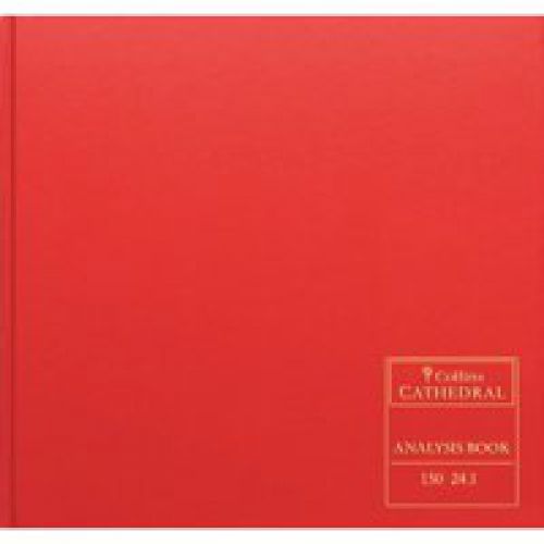 Collins Cathedral Analysis Book Casebound 297x315mm 12 Cash Column 96Pages Red 150/12.1 - 810026