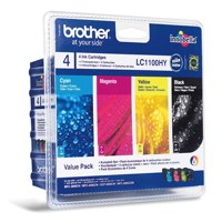Original Brother LC1100VALBP Ink Cartridge Multi Pack BKCMY 450 Pages 9.5ml + 3x325 Pages 7.5ml