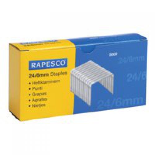 Rapesco 24 6mm Galvanised Staples Pack 5000 - S24602Z3