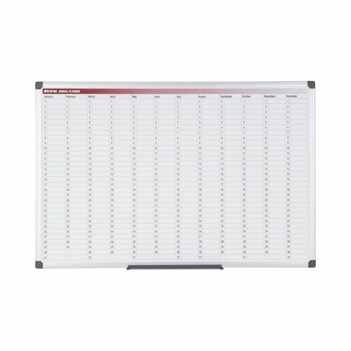 Bi-Office 365-Day Annual Magnetic Whiteboard Planner Aluminium Frame 900x600mm - GA0360170 DD