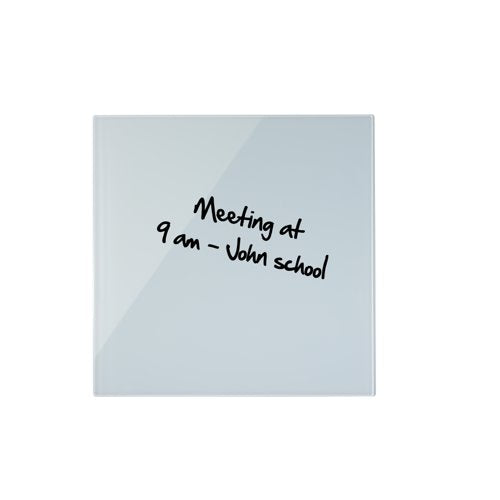 Bi-Office Magnetic Glass Whiteboard Memo Tile 480x480mm White - GL150101 DD
