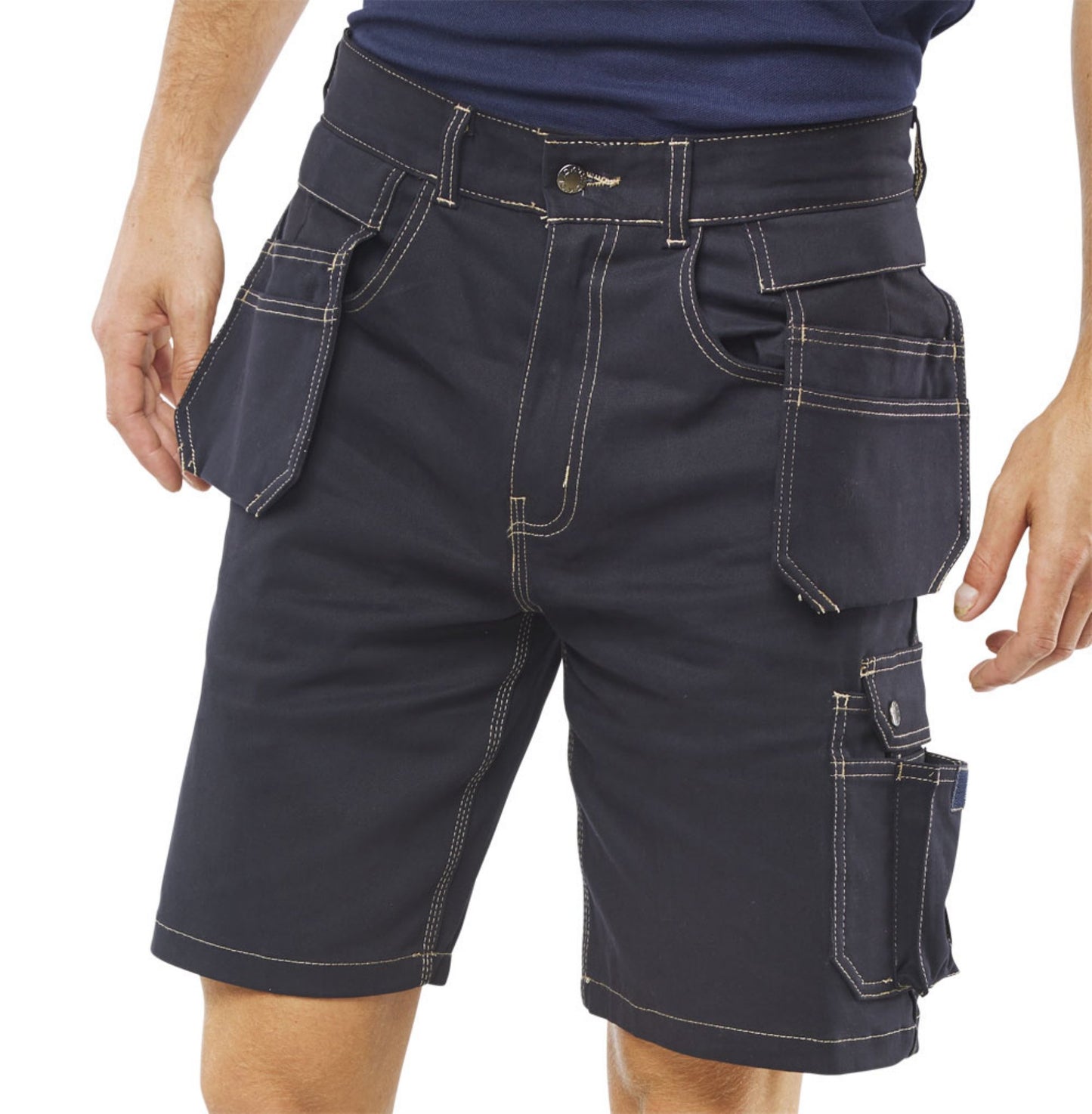 Beeswift Grantham Multi-Purpose Pocket Shorts Navy Blue 48