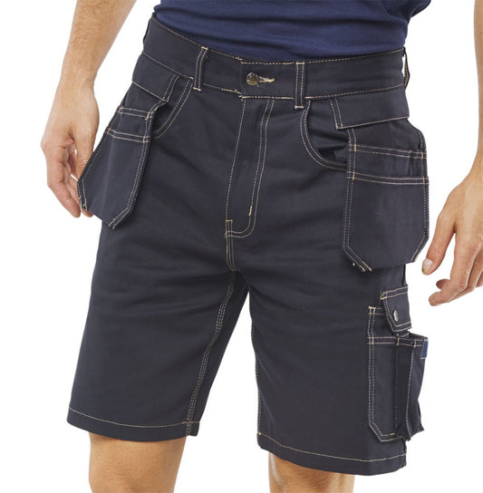 Beeswift Grantham Multi-Purpose Pocket Shorts Navy Blue 34