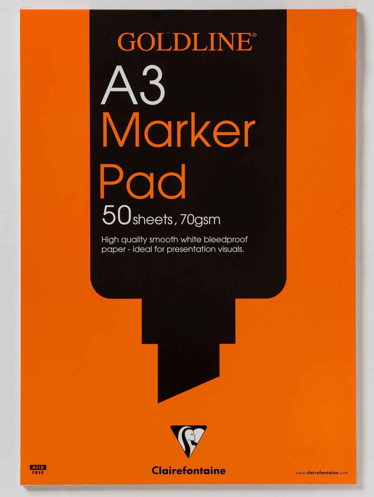 Goldline A3 Bleedproof Marker Pad 70gsm 50 Sheets White Paper GPB1A3Z