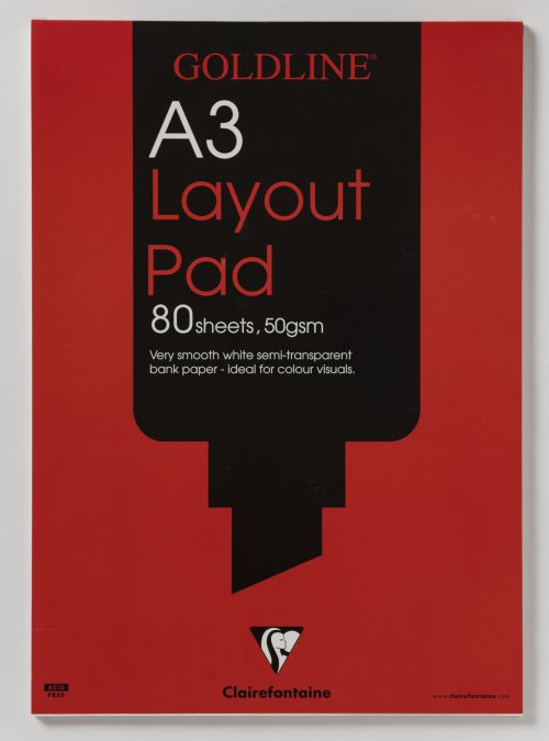 Goldline A3 Layout Pad Bank Paper 50gsm 80 Sheets White Paper GPL1A3Z