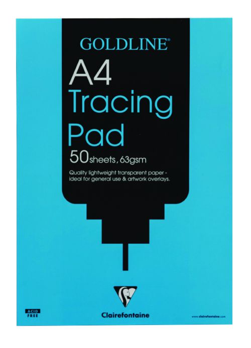 Clairefontaine Goldline Popular A4 Tracing Pad 63gsm 50 Sheets GPT2A4Z