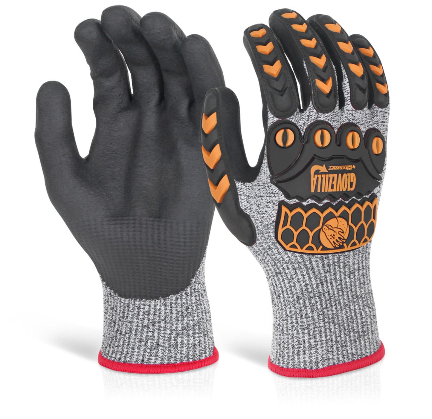 Beeswift Glovezilla Nitrile Palm Coated Glove Grey M (Pair)