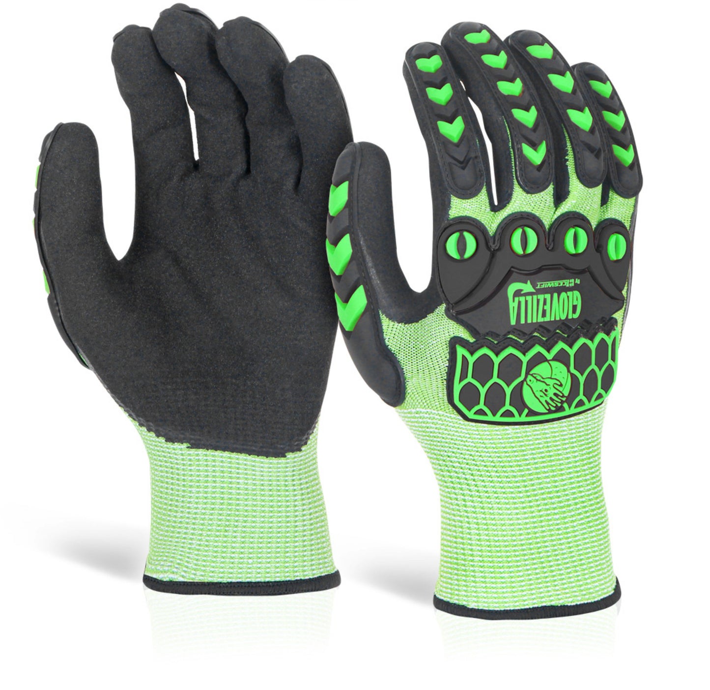 Beeswift Glovezilla Foam Nitrile Coated Glove Green M (Pair)