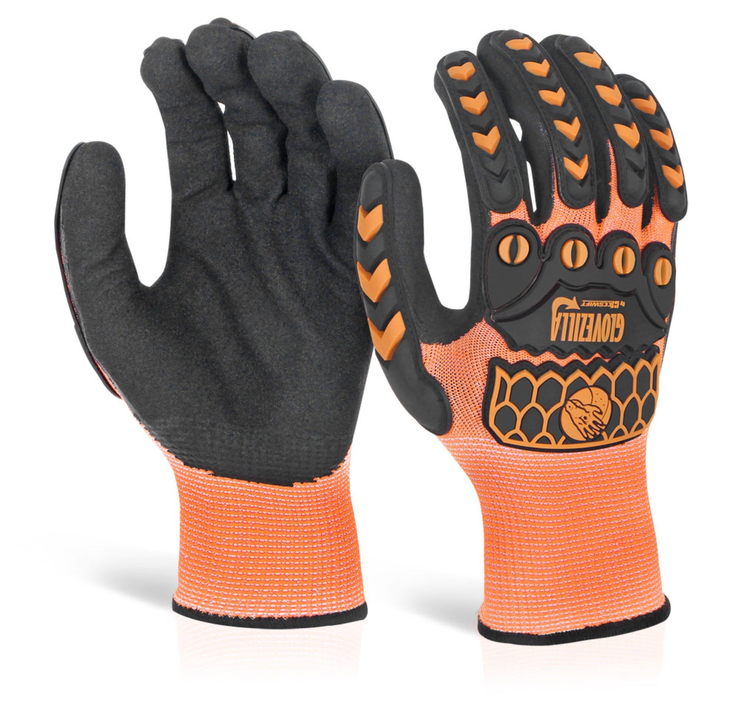 Beeswift Glovezilla Foam Nitrile Coated Glove Orange 2XL (Pair)