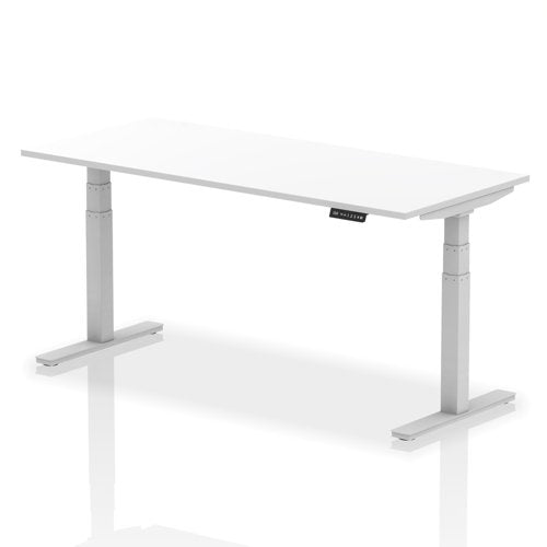 Dynamic Air 1800 x 800mm Height Adjustable Desk White Top Silver Leg HA01012 DD