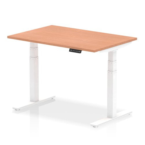 Dynamic Air 1200 x 800mm Height Adjustable Desk Beech Top White Leg HA01021 DD
