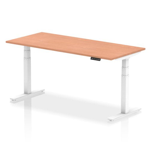 Dynamic Air 1800 x 800mm Height Adjustable Desk Beech Top White Leg HA01024 DD