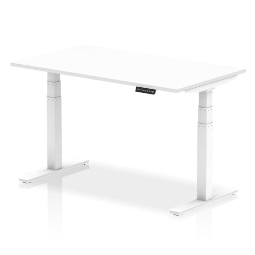 Dynamic Air 1400 x 800mm Height Adjustable Desk White Top White Leg HA01030 DD